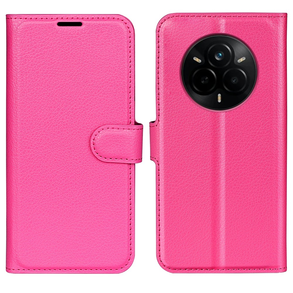 Litchi knížkové pouzdro na Realme 14 Pro 5G - rose
