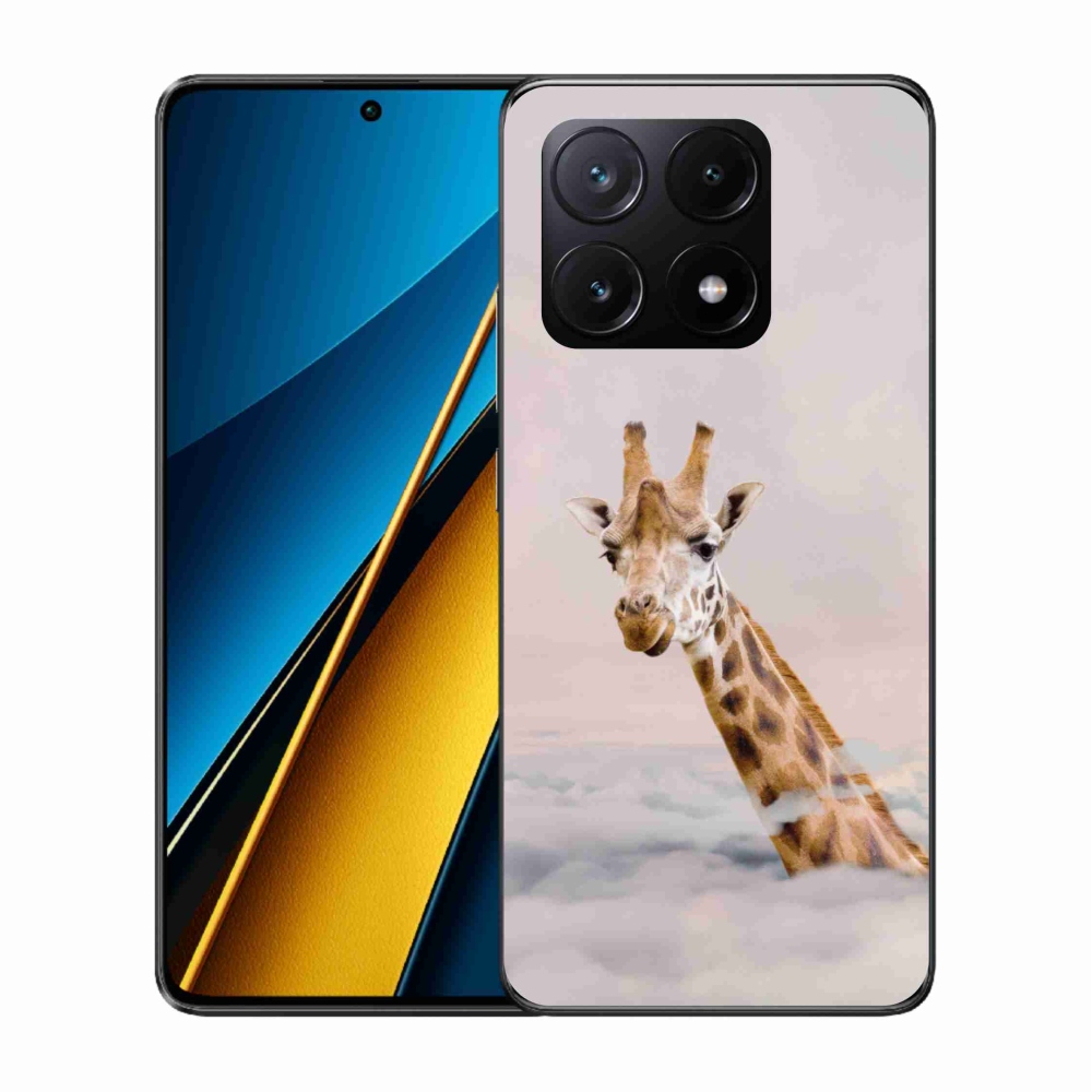 Gelový kryt mmCase na Xiaomi Poco X6 Pro 5G - žirafa v oblacích