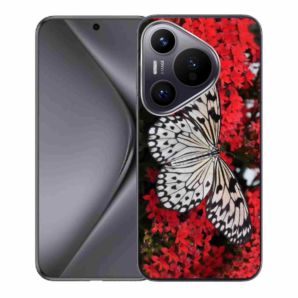 Gelový kryt mmCase na Huawei Pura 70 - černobílý motýl 1