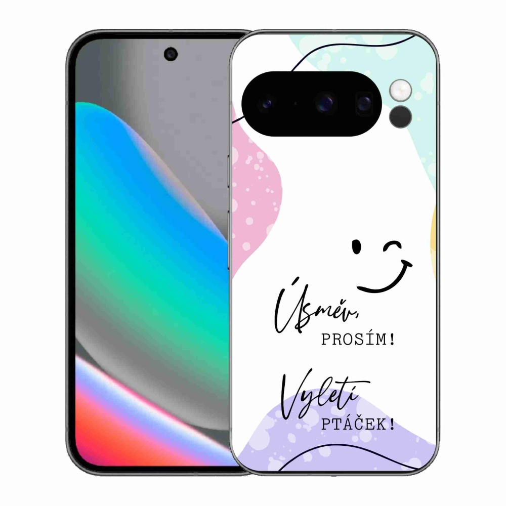 Gelový kryt mmCase na Google Pixel 10 Pro - vtipný text 4 bílé pozadí