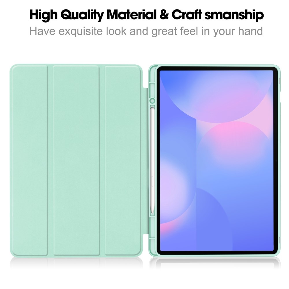 Cases chytré zavírací pouzdro na Samsung Galaxy Tab S10 FE+ - světlezelené
