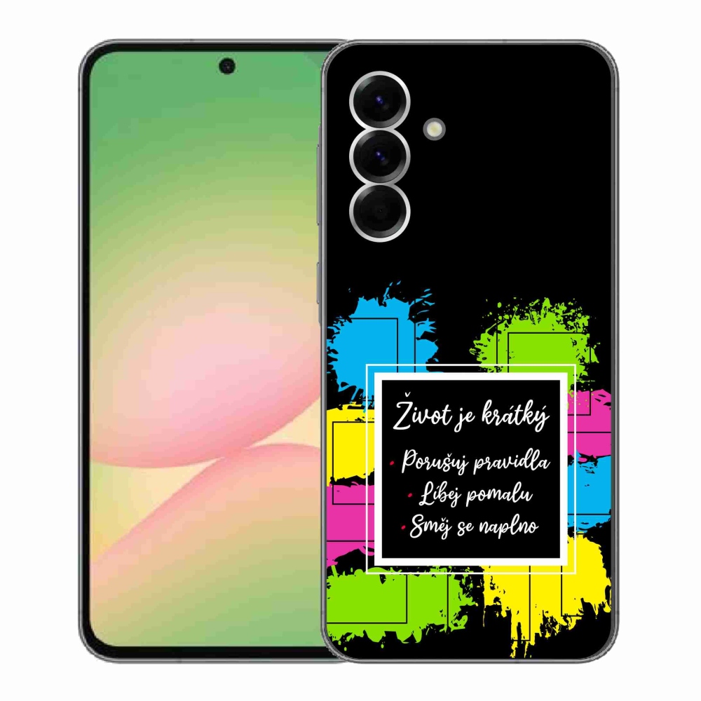 Gelový kryt mmCase na Samsung Galaxy A56 5G - citát 5 černé pozadí