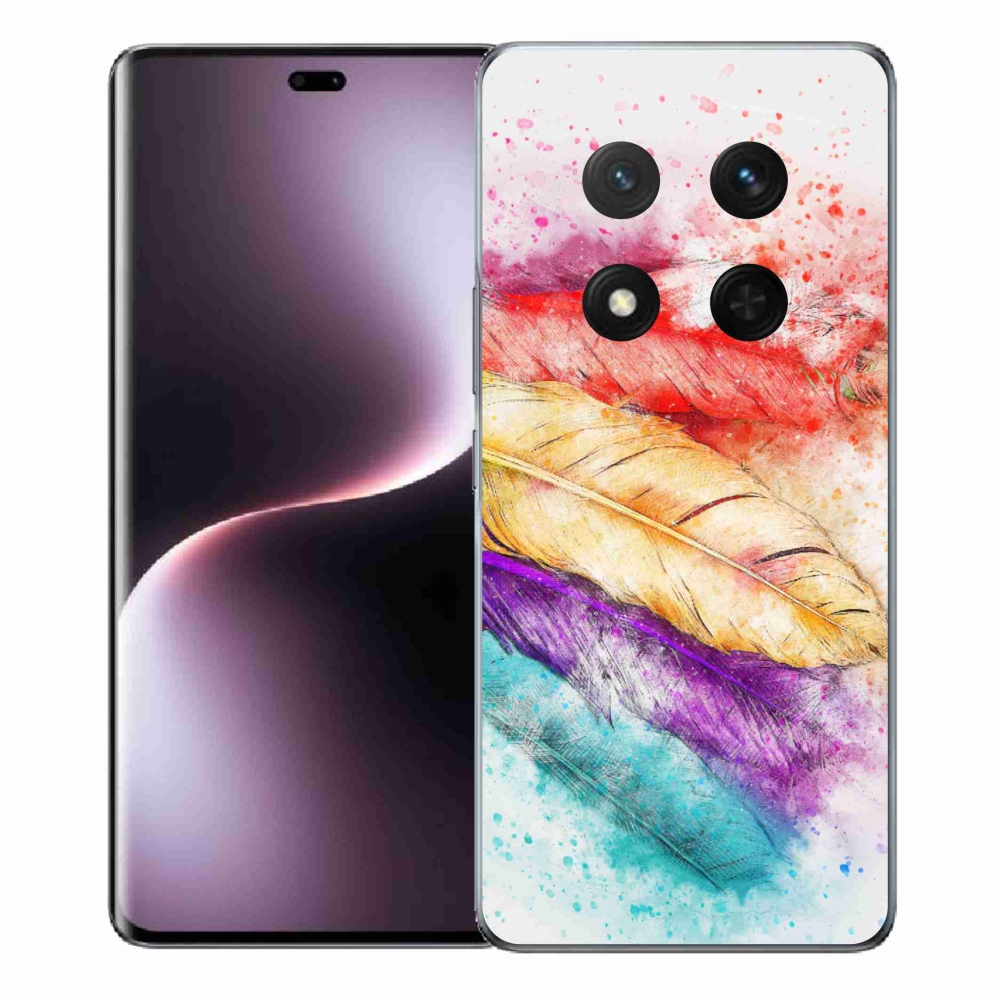 Gelový kryt mmCase na Honor Magic 7 Lite 5G - barevné peří