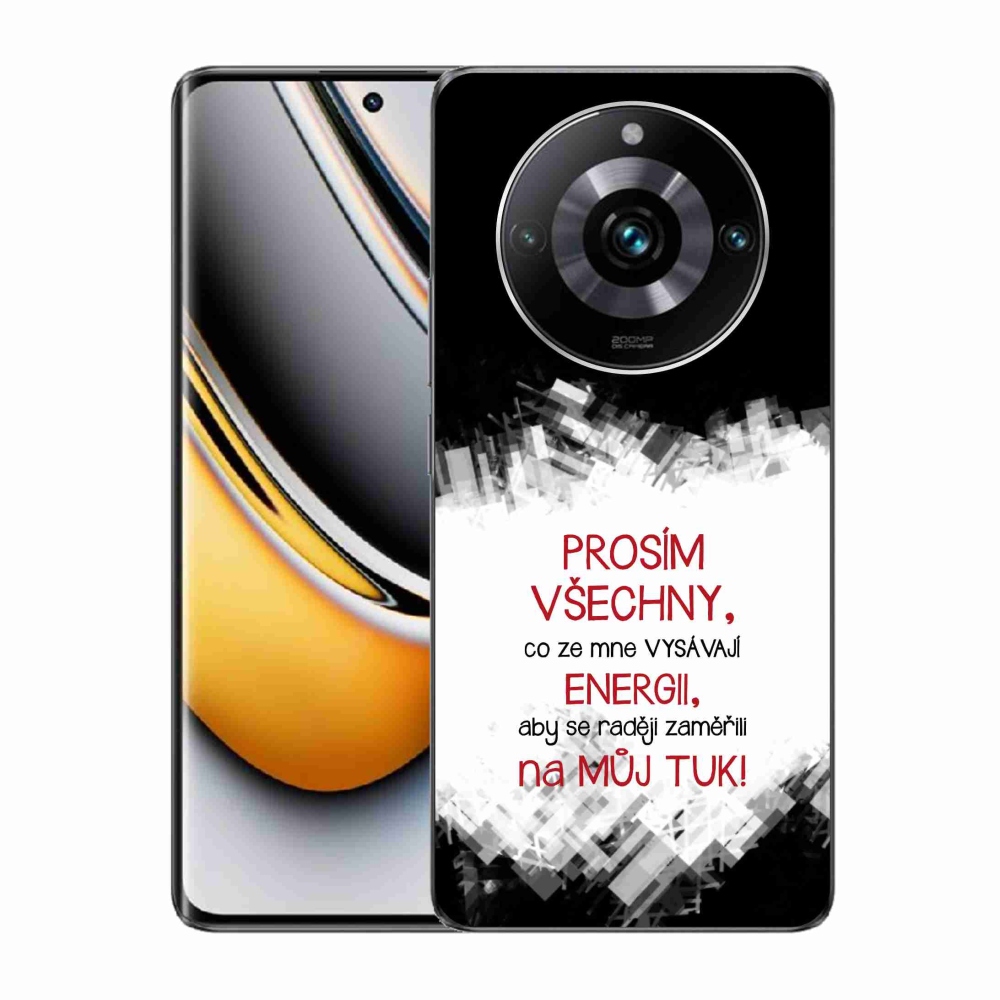 Gelový kryt mmCase na Realme 11 Pro/11 Pro+ - vtipný text 1 červený