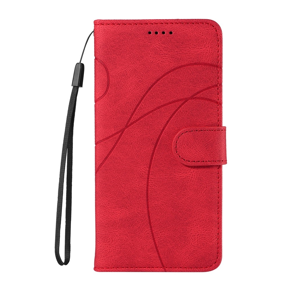 Curved knížkové pouzdro na Realme 14 5G/14T 5G - červené