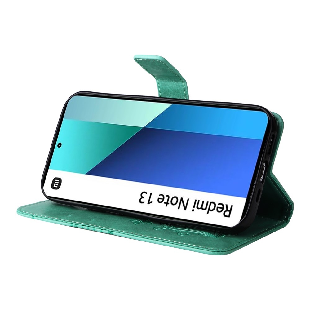Big Butterfly knížkové pouzdro na Xiaomi Redmi Note 13 - modrozelené