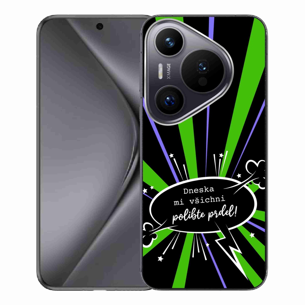 Gelový kryt mmCase na Huawei Pura 70 Pro - vtipný text 15 černé pozadí