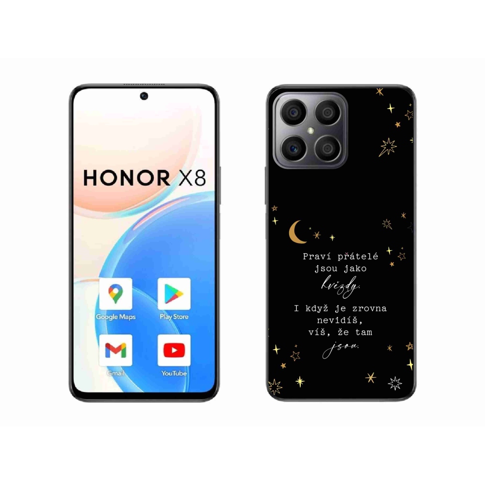 Gelový kryt mmCase na Honor X8 4G - citát 6 černé pozadí