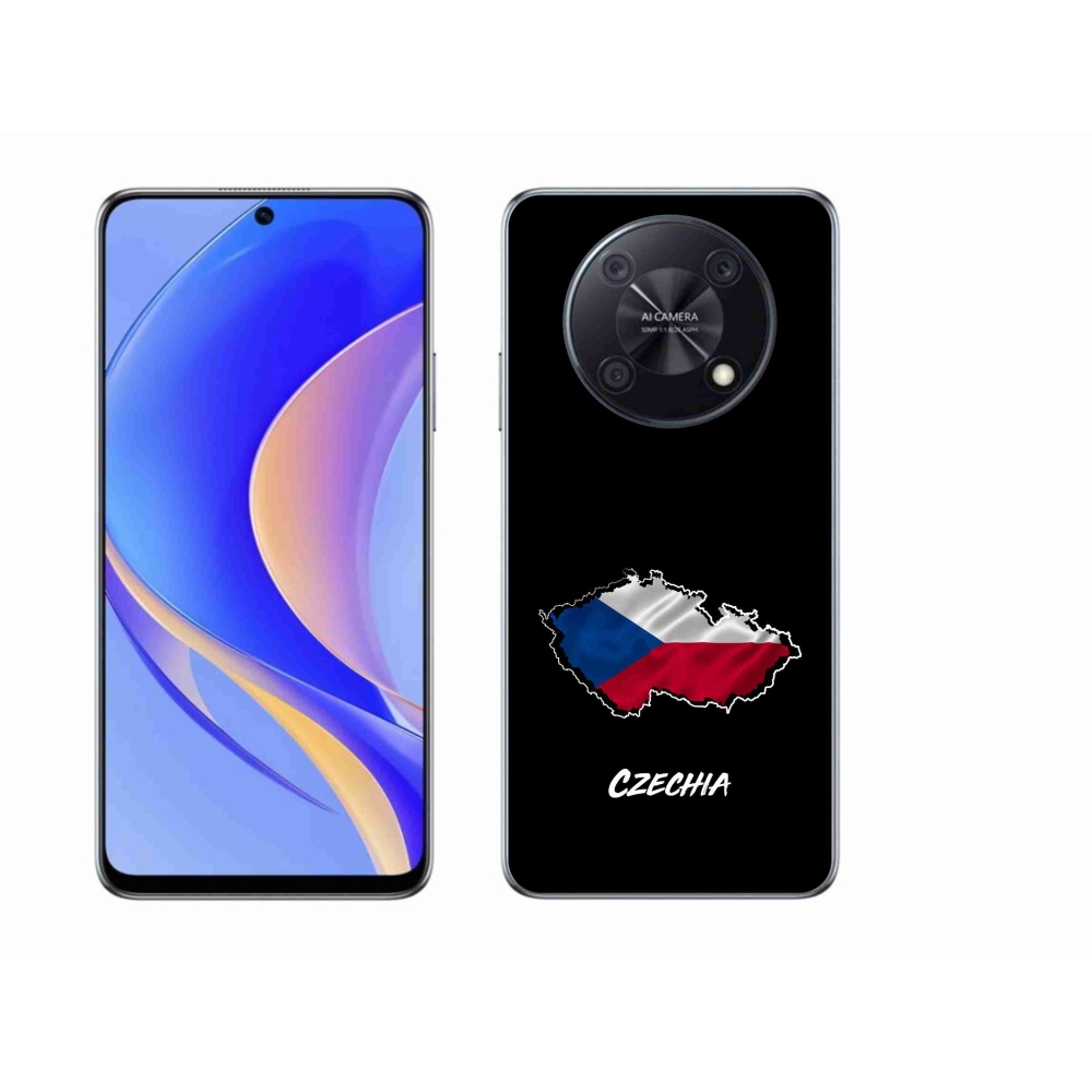 Gelový kryt mmCase na Huawei Nova Y90 - Czechia černé pozadí