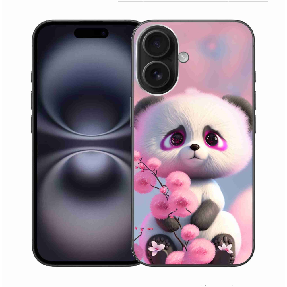 Gelový kryt mmCase na iPhone 16 - roztomilá panda 1