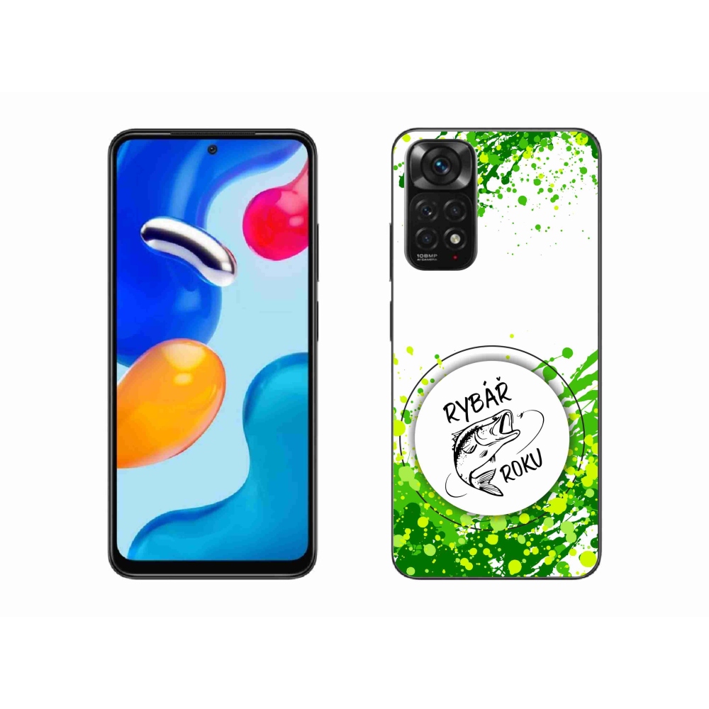 Gelový kryt mmCase na Xiaomi Redmi Note 11S 4G - rybář roku bílé pozadí