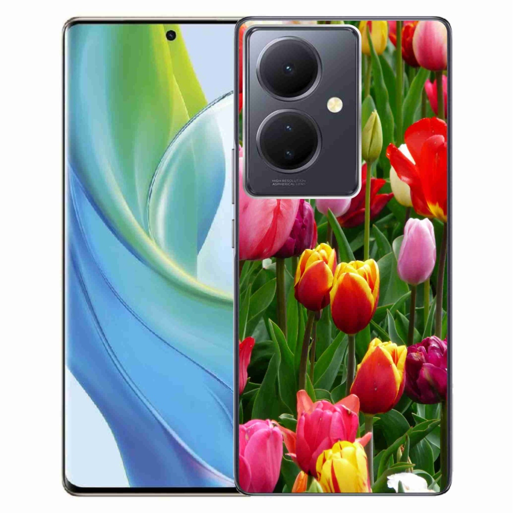 Gelový kryt mmCase na Vivo V29 Lite 5G - tulipány