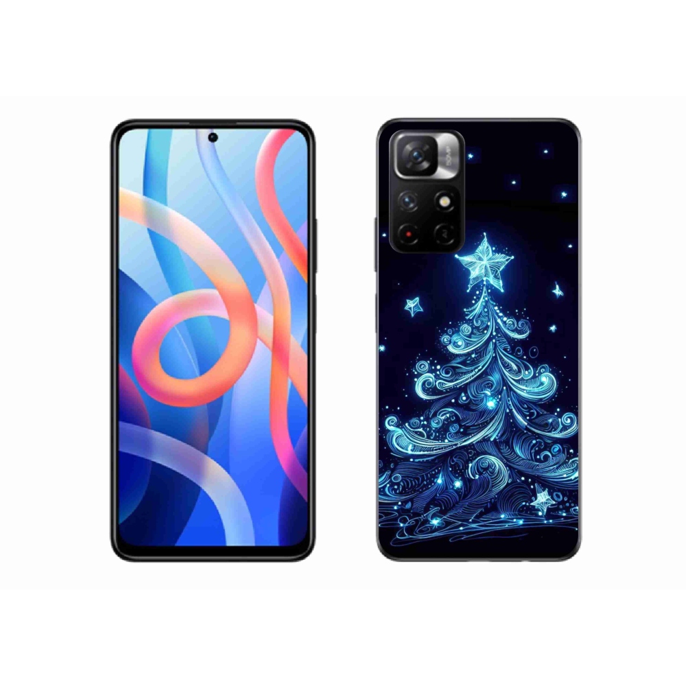 Gelový kryt mmCase na Xiaomi Redmi Note 11S 5G - neonový vánoční stromek 4