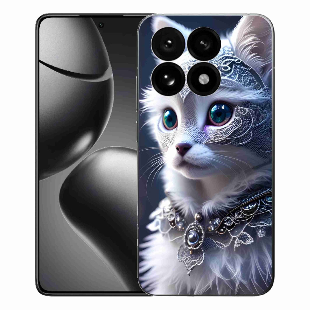 Gelový kryt mmCase na Xiaomi 15T - bílá kočka