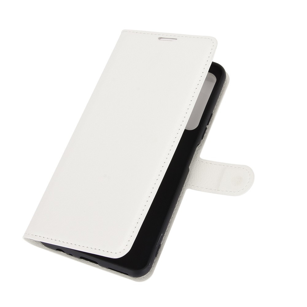 Litchi knížkové pouzdro na Huawei P Smart (2021) - bílé