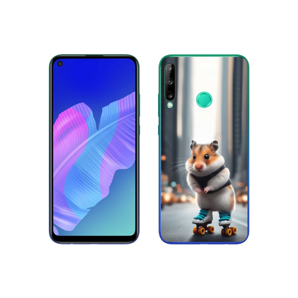 Gelový kryt mmCase na Huawei P40 Lite E - křeček na bruslích