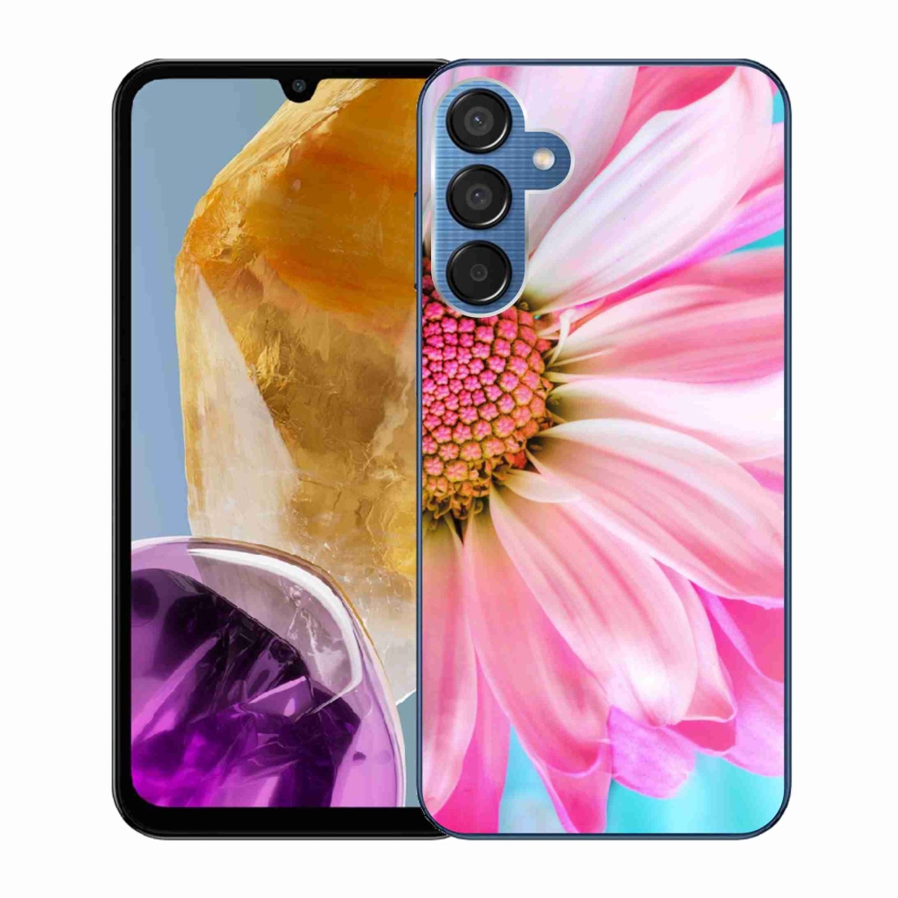 Gelový kryt mmCase na Samsung Galaxy M15 5G - růžová květina