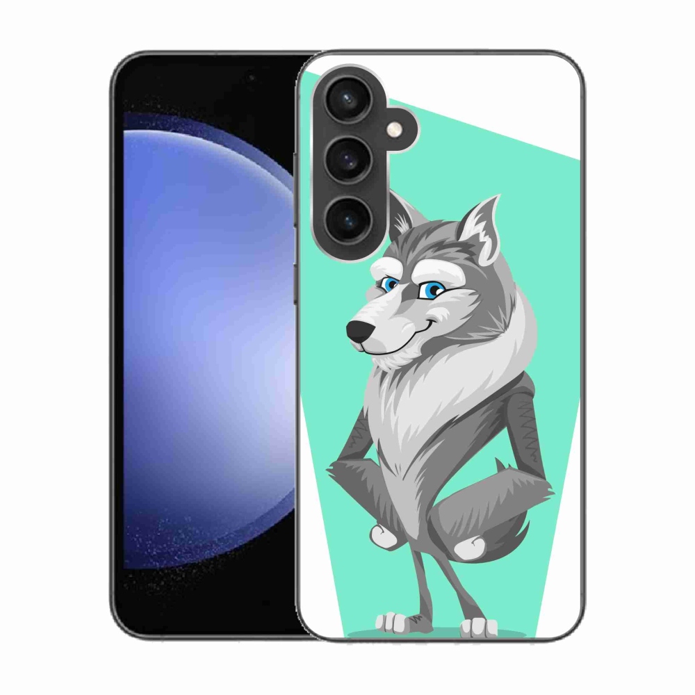 Gelový kryt mmCase na Samsung Galaxy S23 FE - kreslený vlk