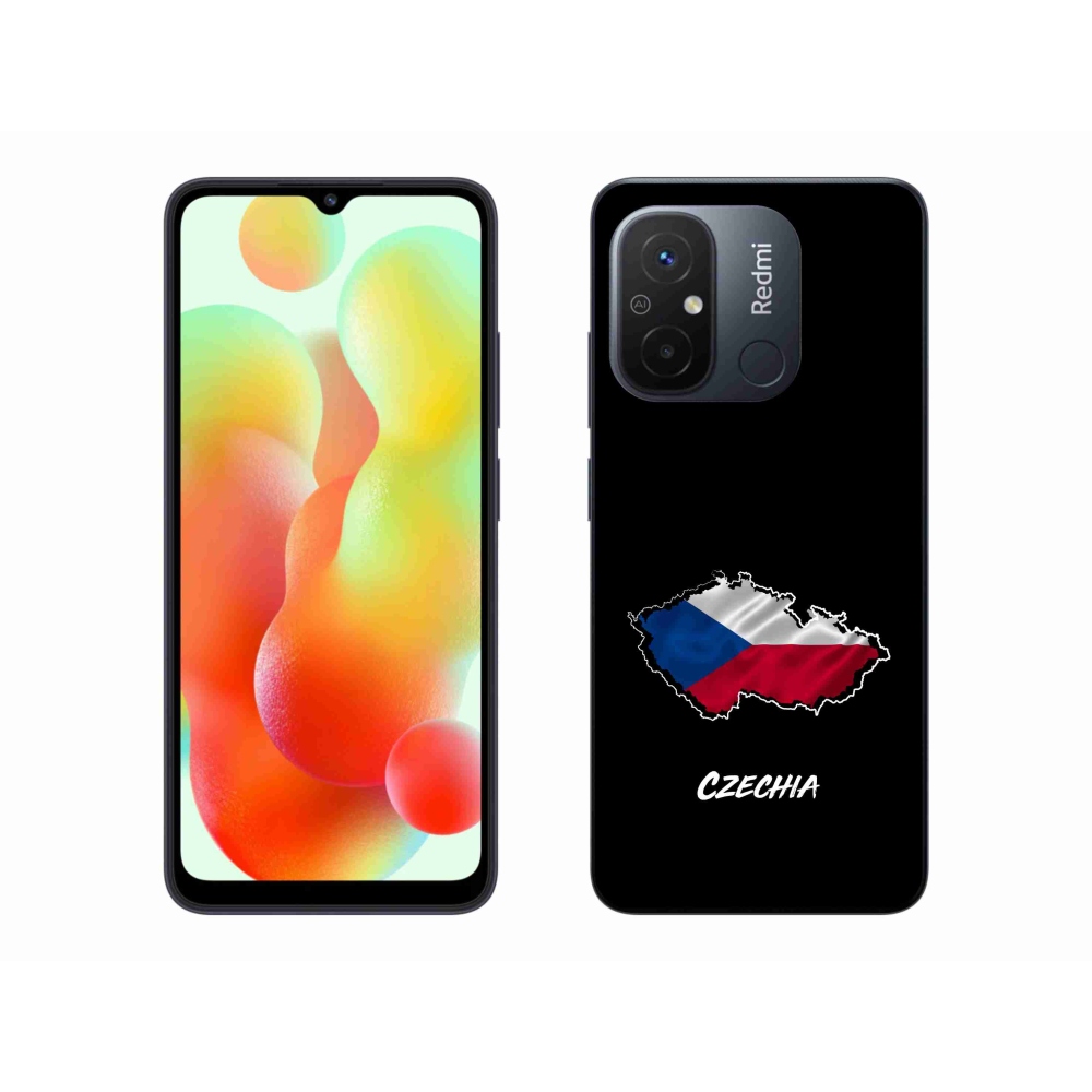 Gelový kryt mmCase na Xiaomi Redmi 12C - Czechia černé pozadí