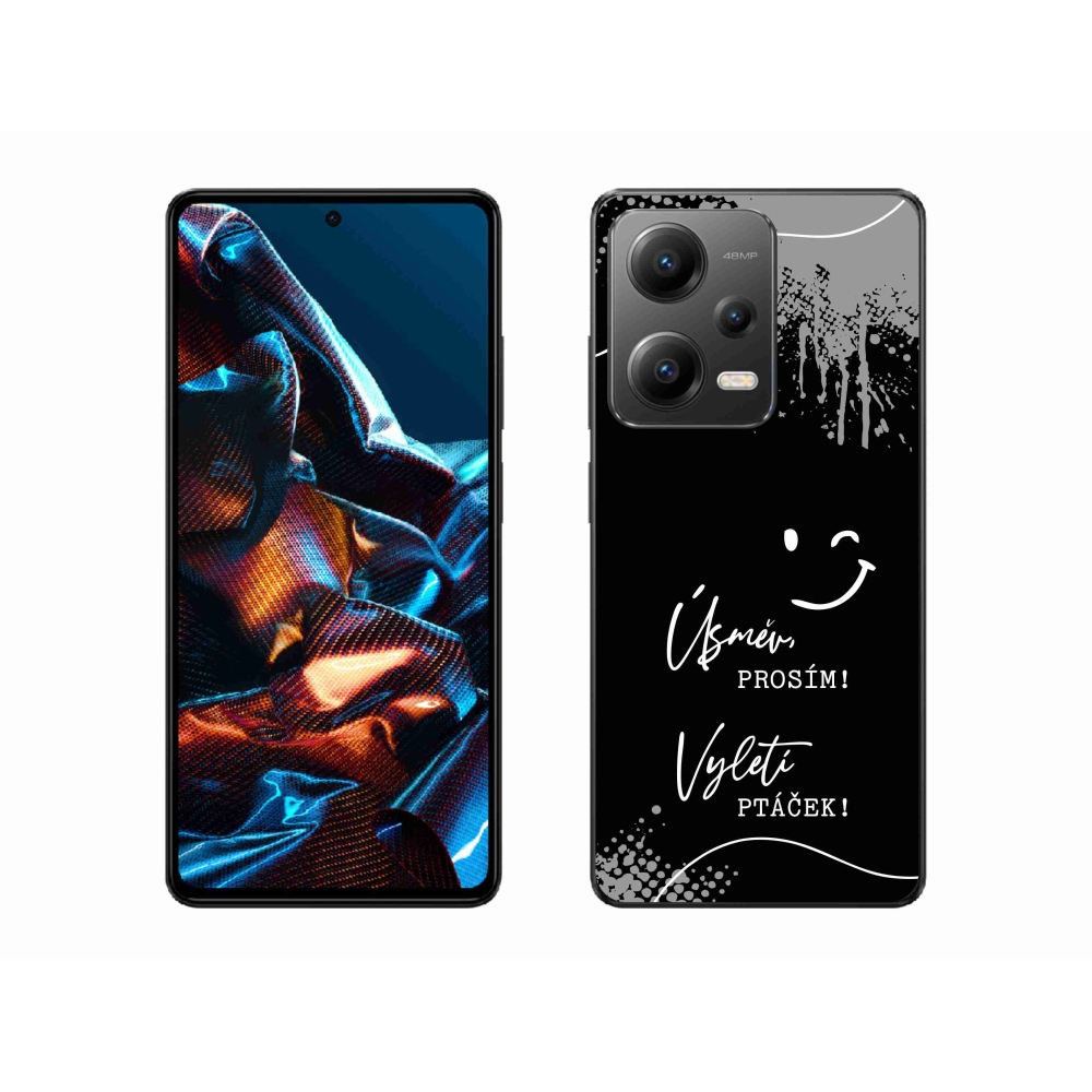 Gelový kryt mmCase na Xiaomi Redmi Note 12 Pro 5G - vtipný text 4 černé pozadí
