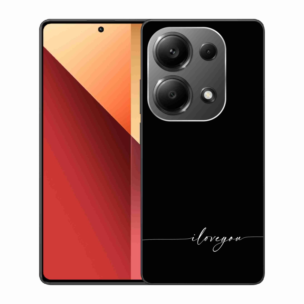 Gelový kryt mmCase na Xiaomi Redmi Note 13 Pro 4G/Poco M6 Pro  - I love you černé pozadí