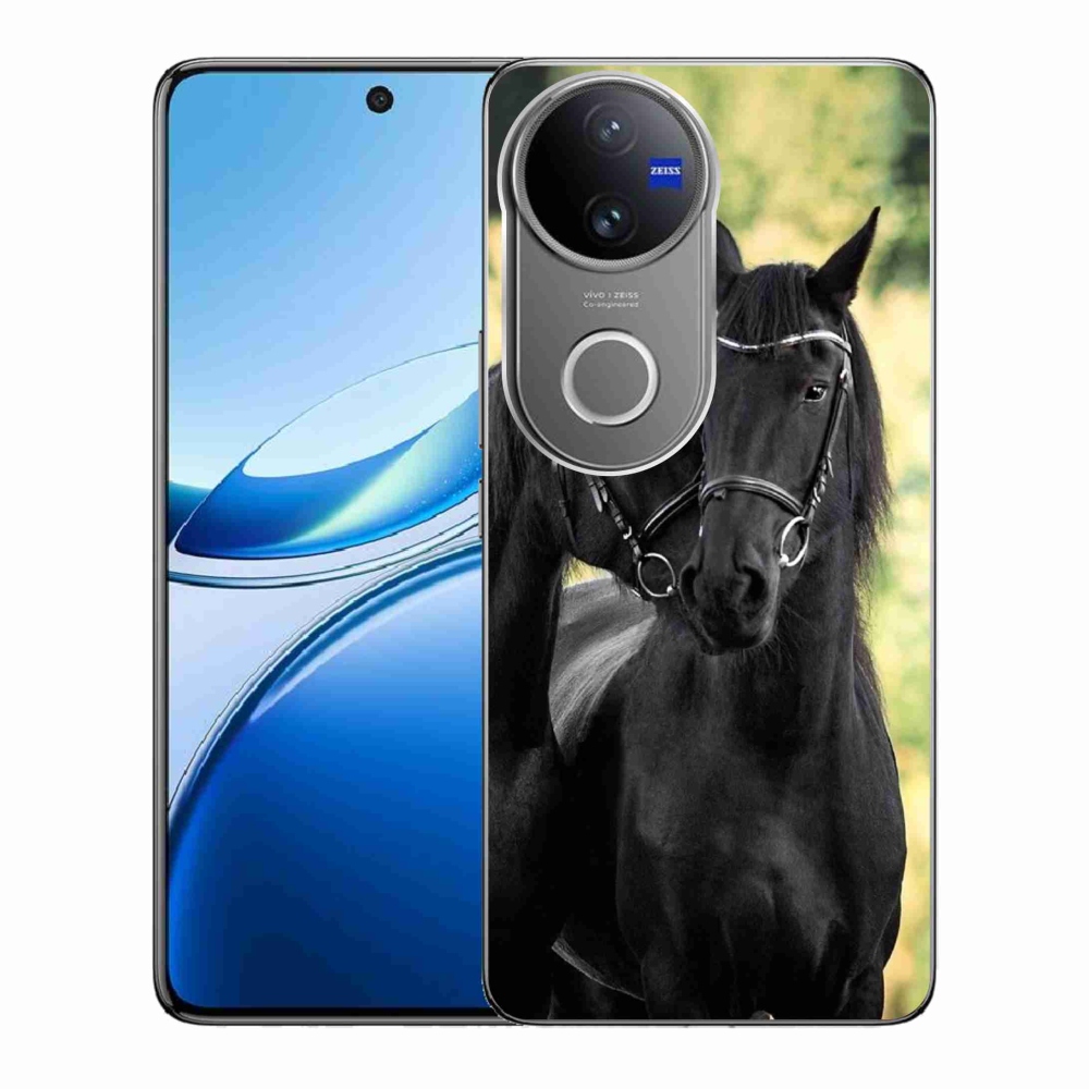 Gelový kryt mmCase na Vivo V50 5G - dva černí koně