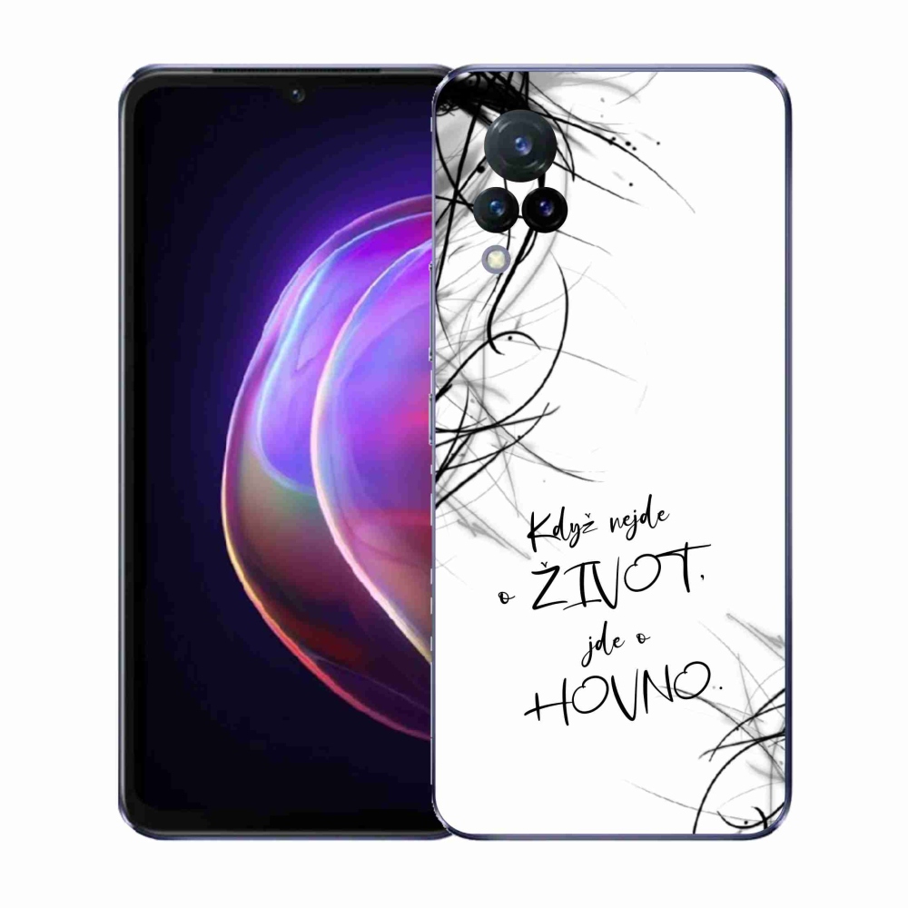 Gelový kryt mmCase na Vivo V21 4G/5G - vtipný text 16 bílé pozadí