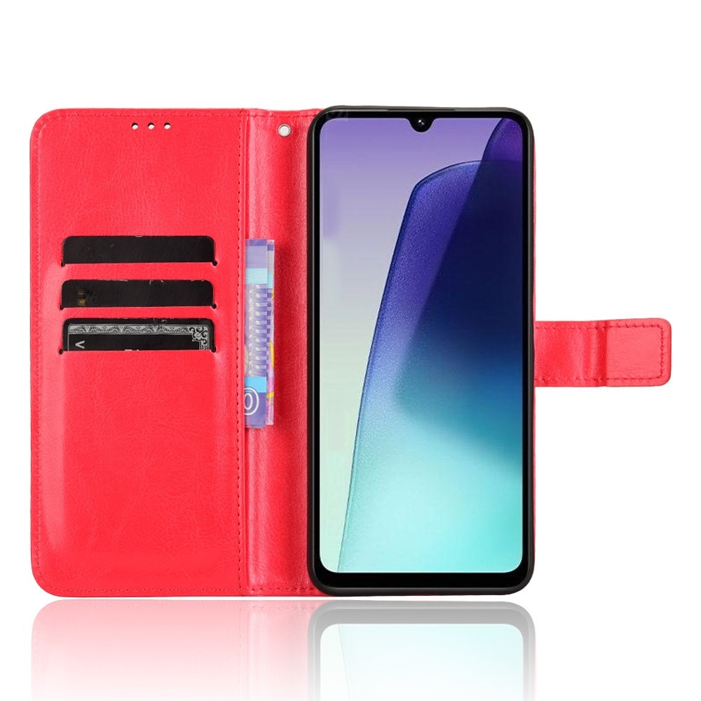 Crazy knížkové pouzdro na Xiaomi Redmi 14C/Poco C75 - červené