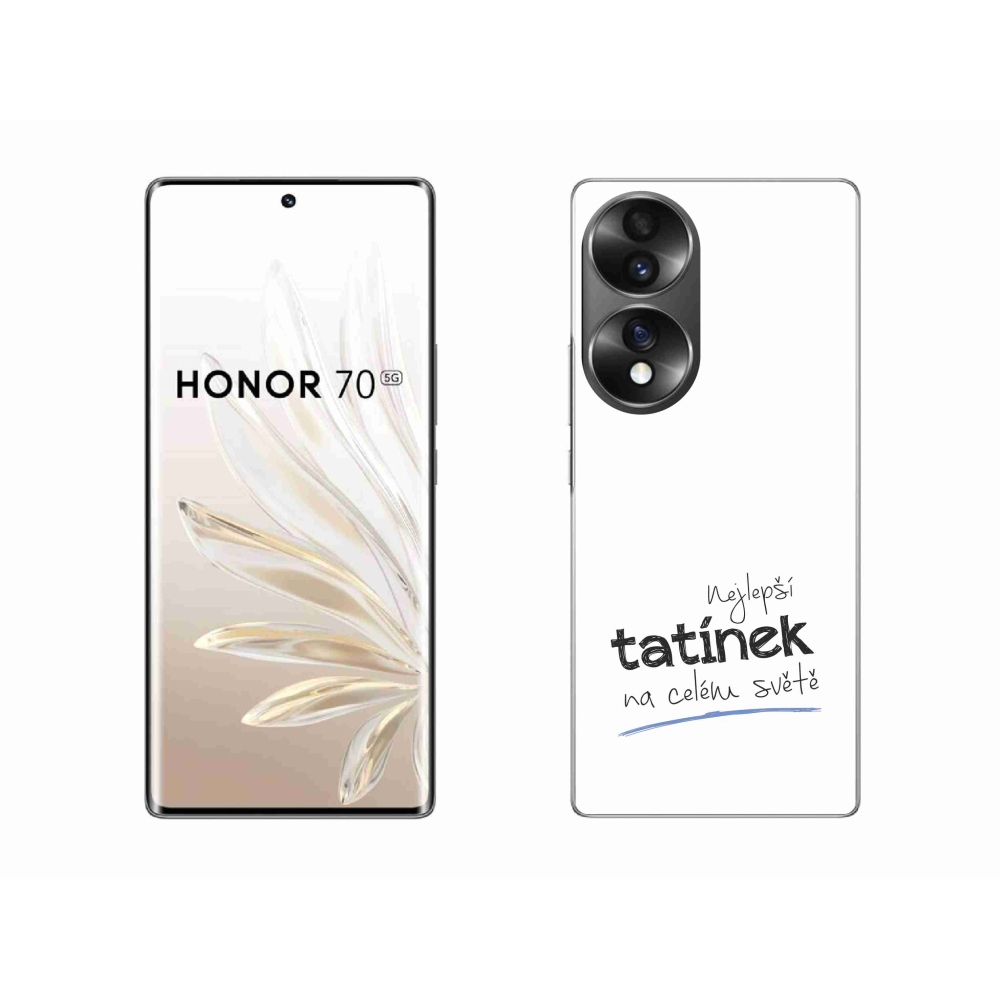 Gelový kryt mmCase na Honor 70 - nejlepší tatínek 4 bílé pozadí