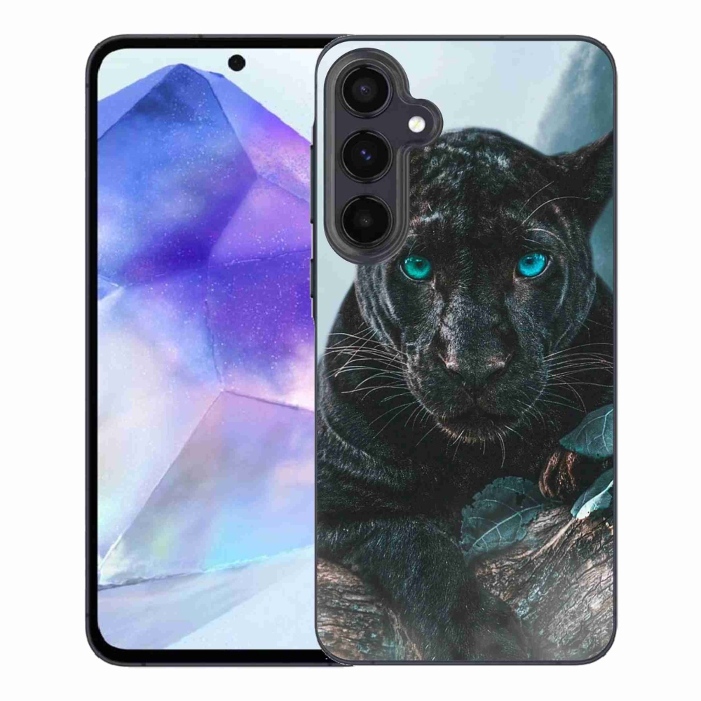 Gelový kryt mmCase na Samsung Galaxy A55 5G - černý panter