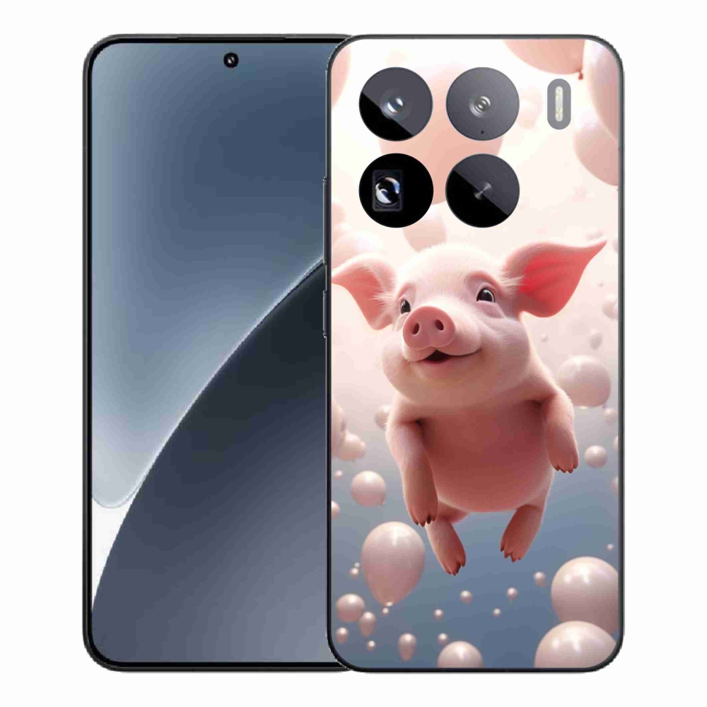 Gelový kryt mmCase na Xiaomi 15 Pro - prasátko s balónky