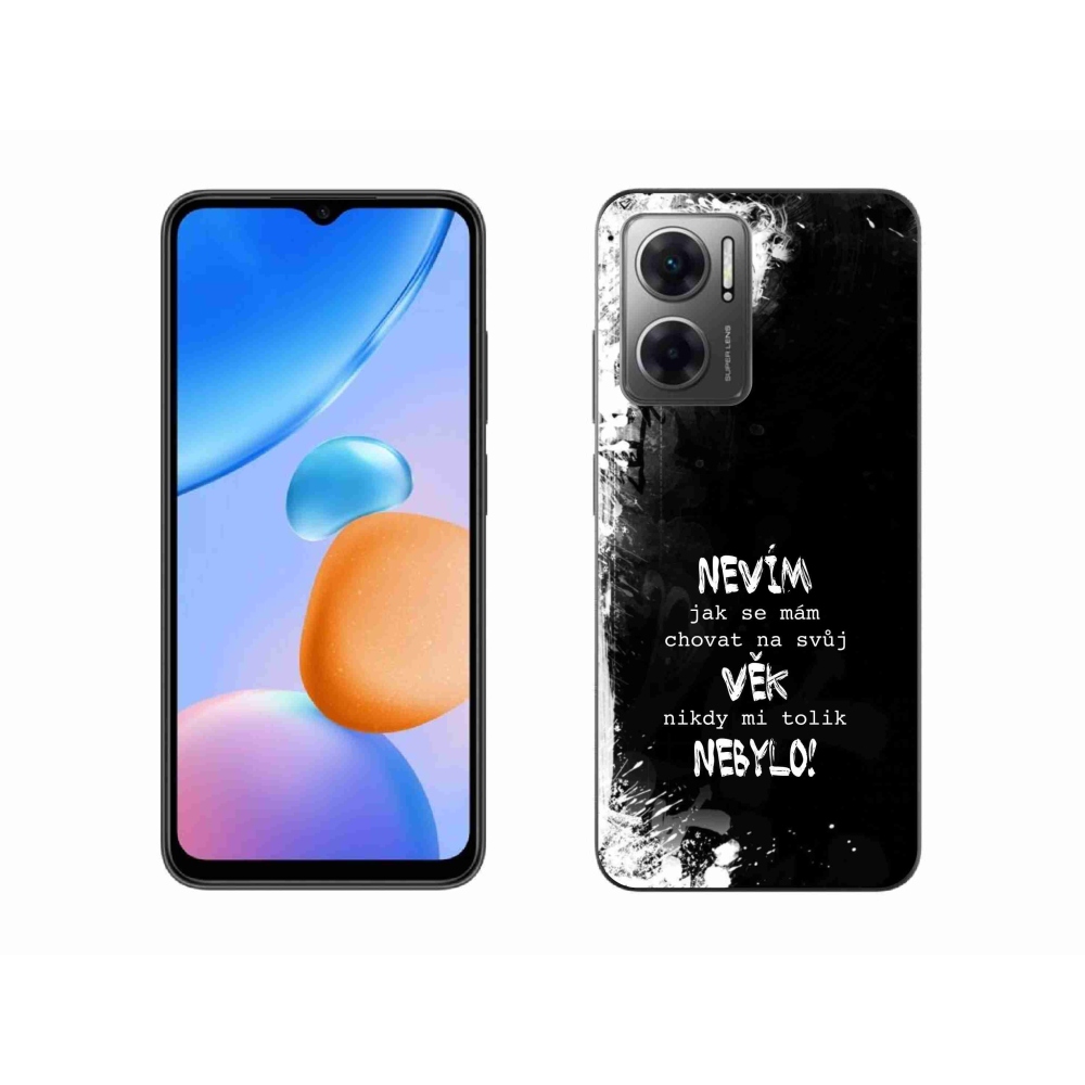 Gelový kryt mmCase na Xiaomi Redmi 10 5G - vtipný text 14 černé pozadí