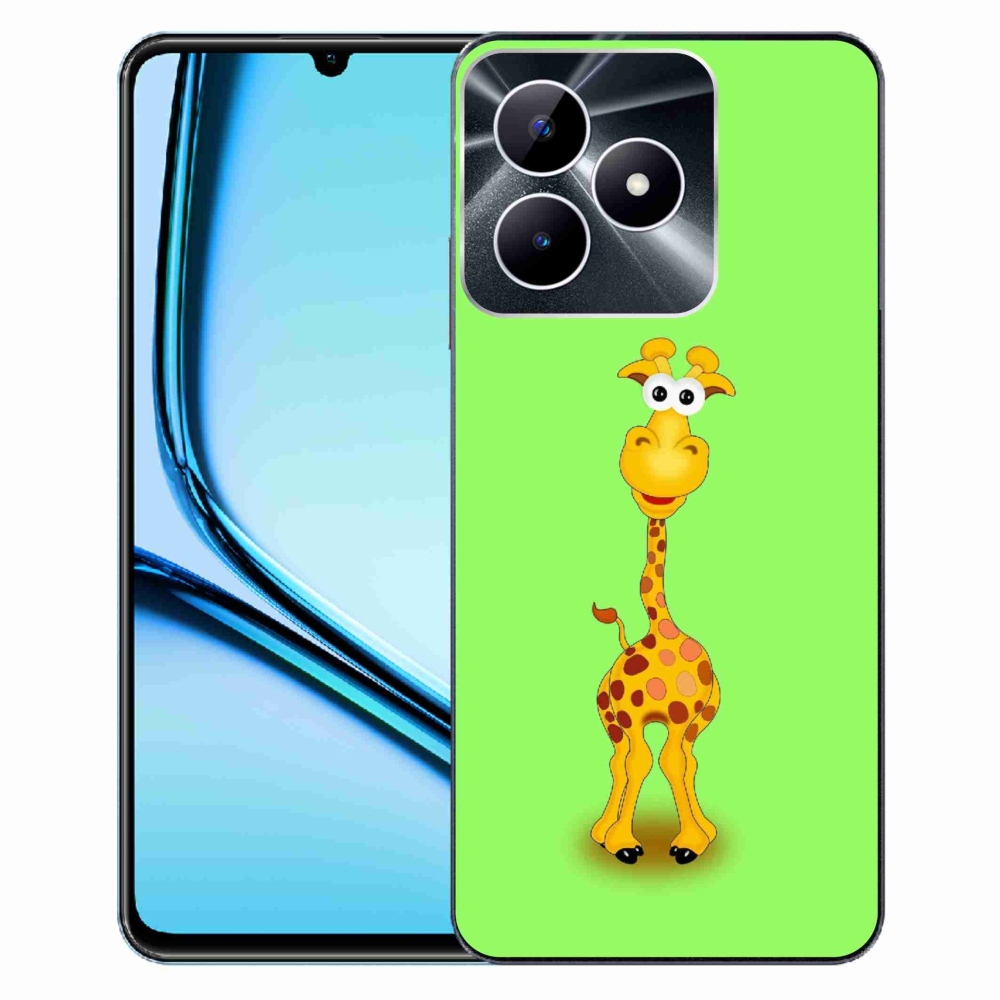 Gelový kryt mmCase na Realme Note 50 - kreslená žirafa