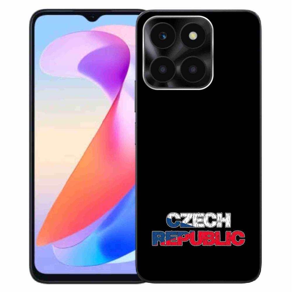 Gelový kryt mmCase na Honor X6a - Czech Republic černé pozadí