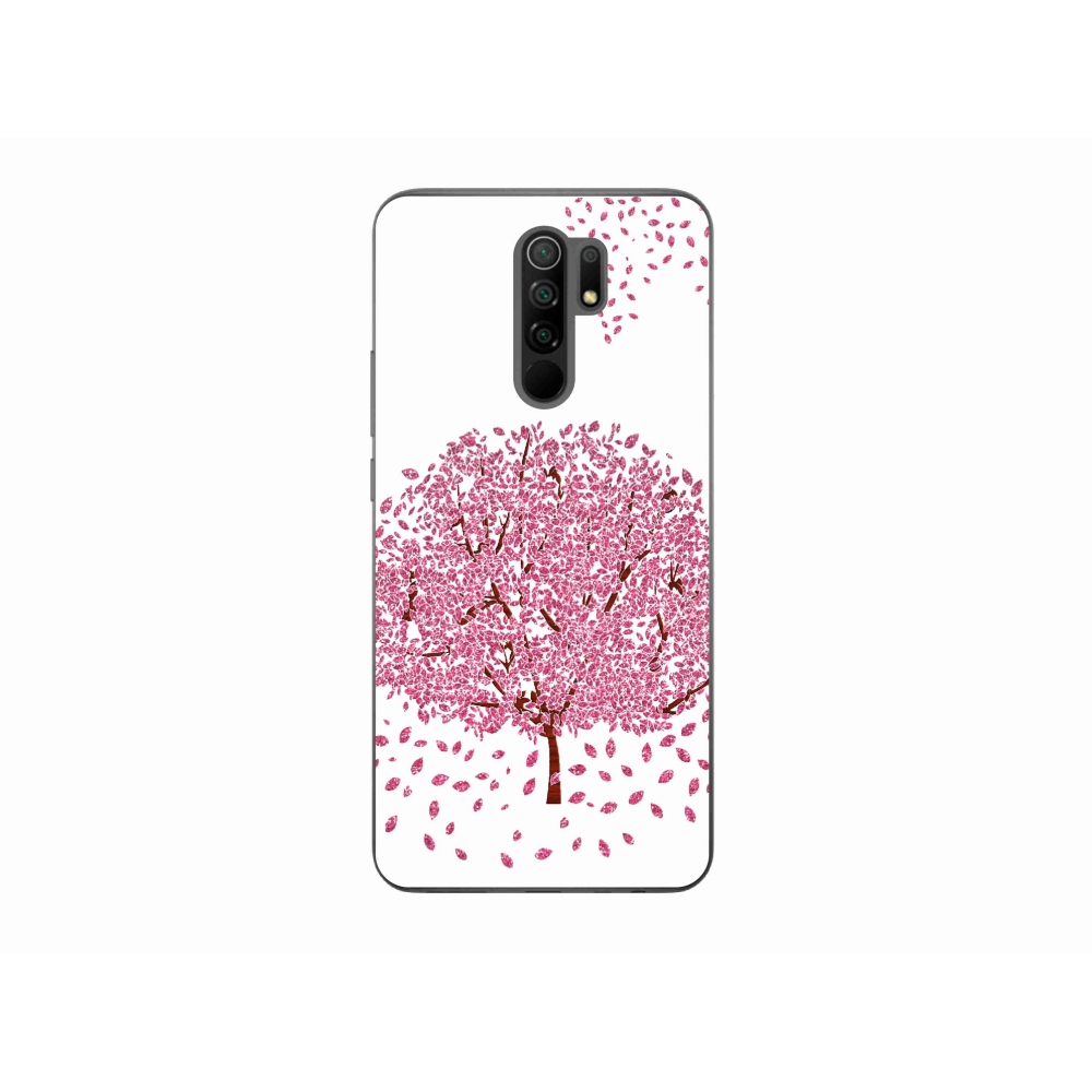 Gelový kryt mmCase na mobil Xiaomi Redmi 9 - kreslený strom s listy