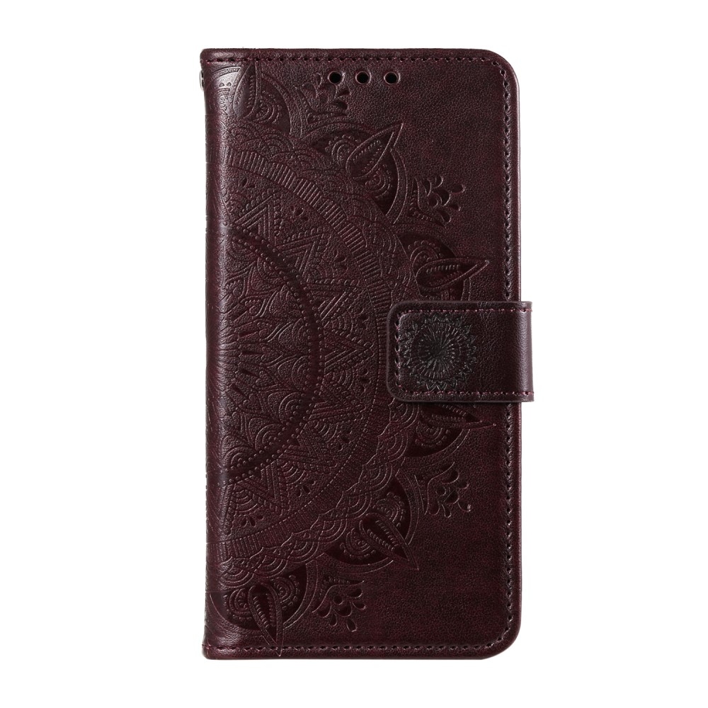 Mandala knížkové pouzdro na Xiaomi 15 Pro - hnědé
