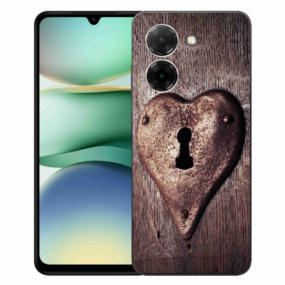 Gelový kryt mmCase na Xiaomi Redmi A5 (171.7x77.8x8.3mm) - zámek ve tvaru srdce
