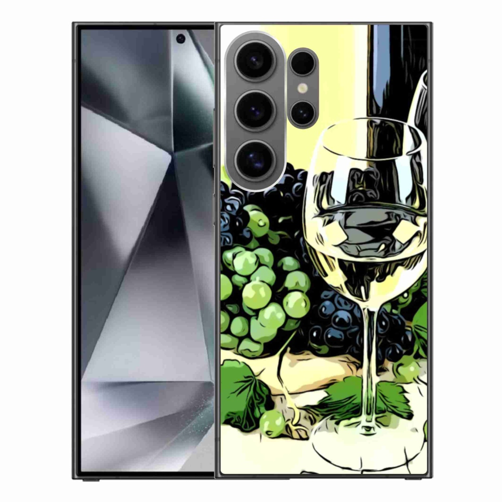 Gelový kryt mmCase na Samsung Galaxy S24 Ultra - sklenka vína