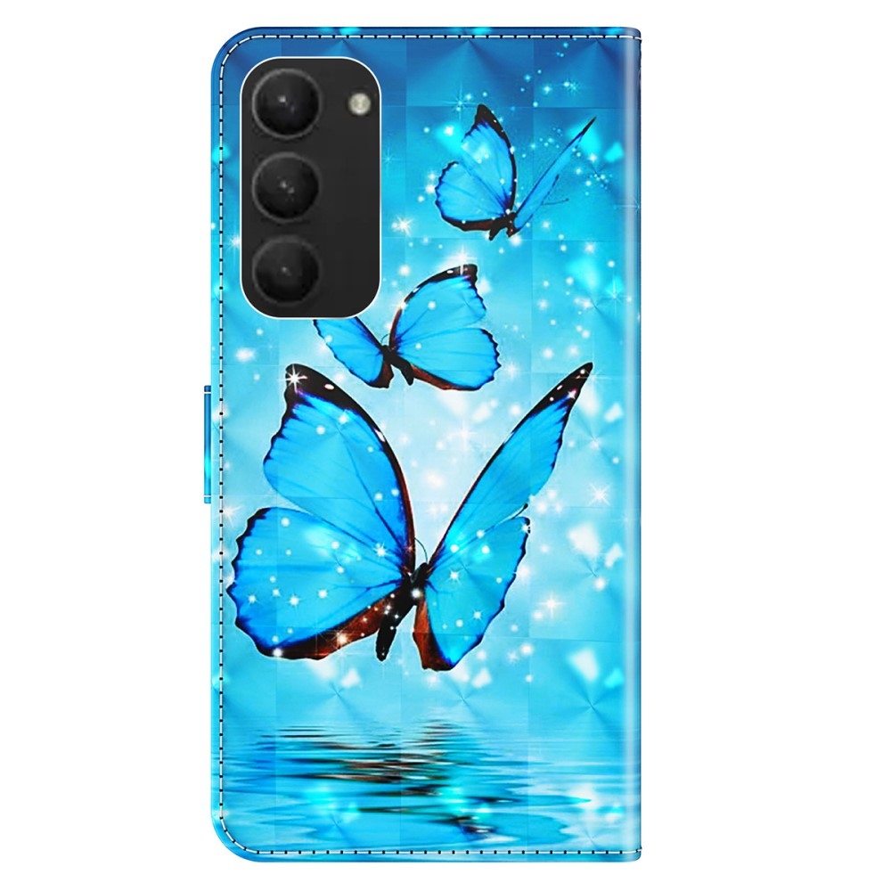Print knížkové pouzdro na Samsung Galaxy S24+ - modří motýli
