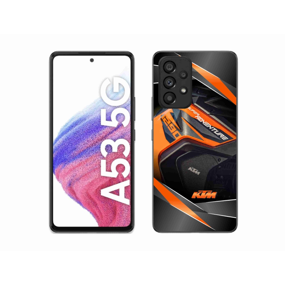 Gelový kryt mmCase na Samsung Galaxy A53 5G - motorka ktm