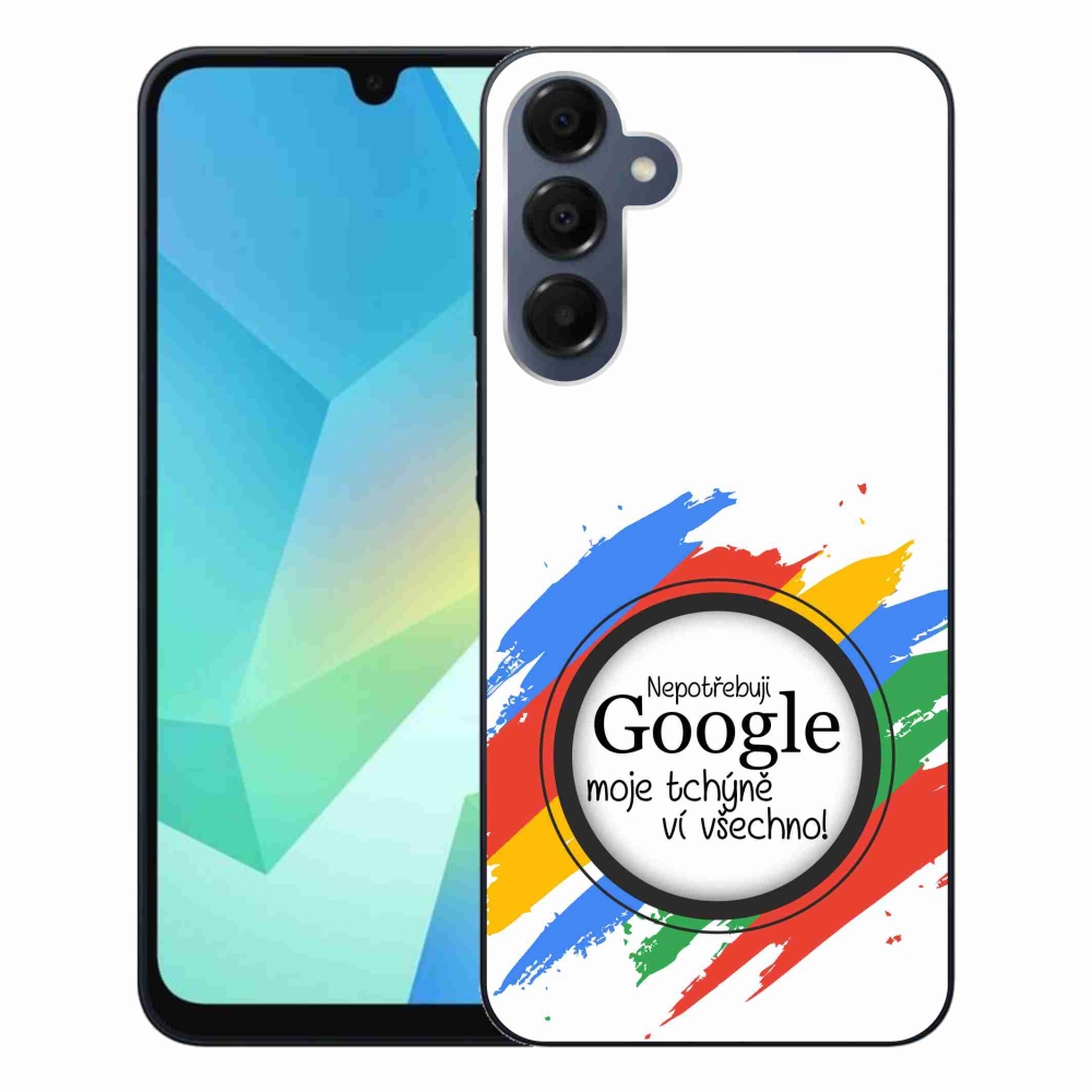 Gelový kryt mmCase na Samsung Galaxy A16 4G/5G - tchýně ví všechno bílé pozadí