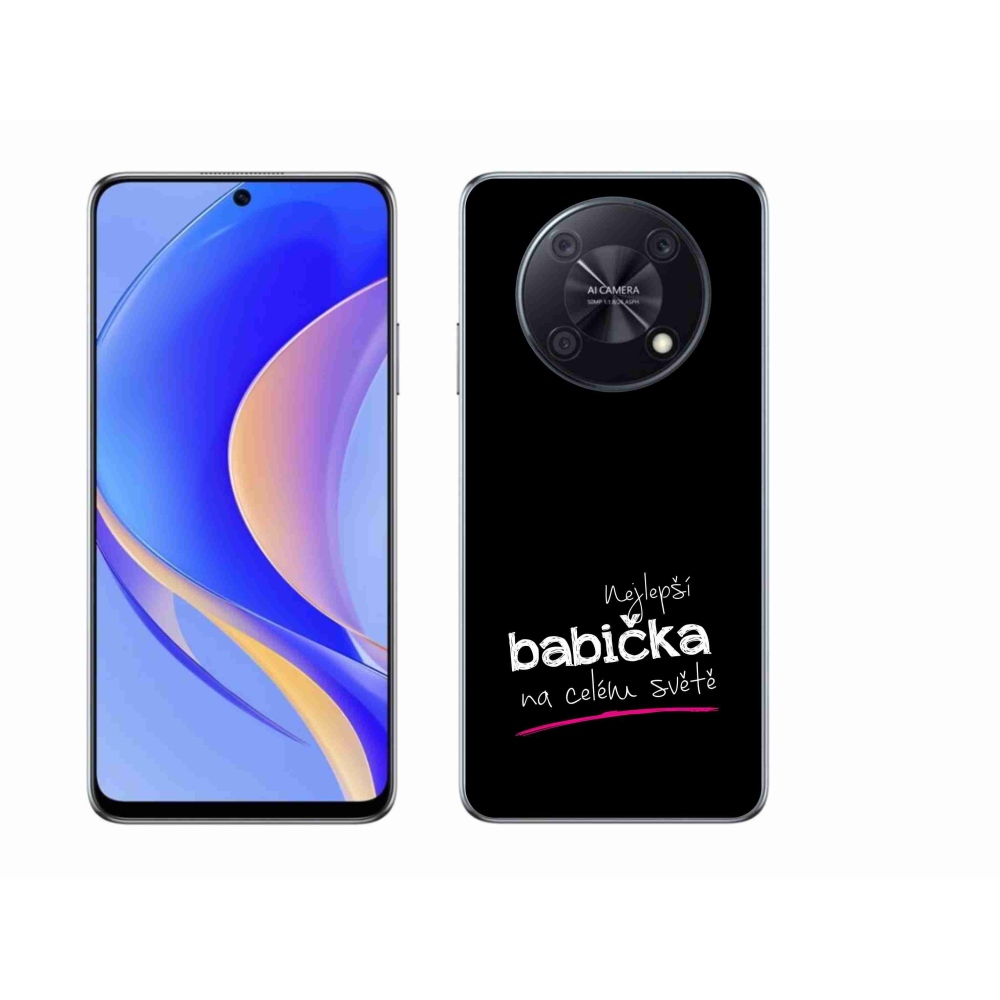Gelový kryt mmCase na Huawei Nova Y90 - nejlepší babička 4 černé pozadí