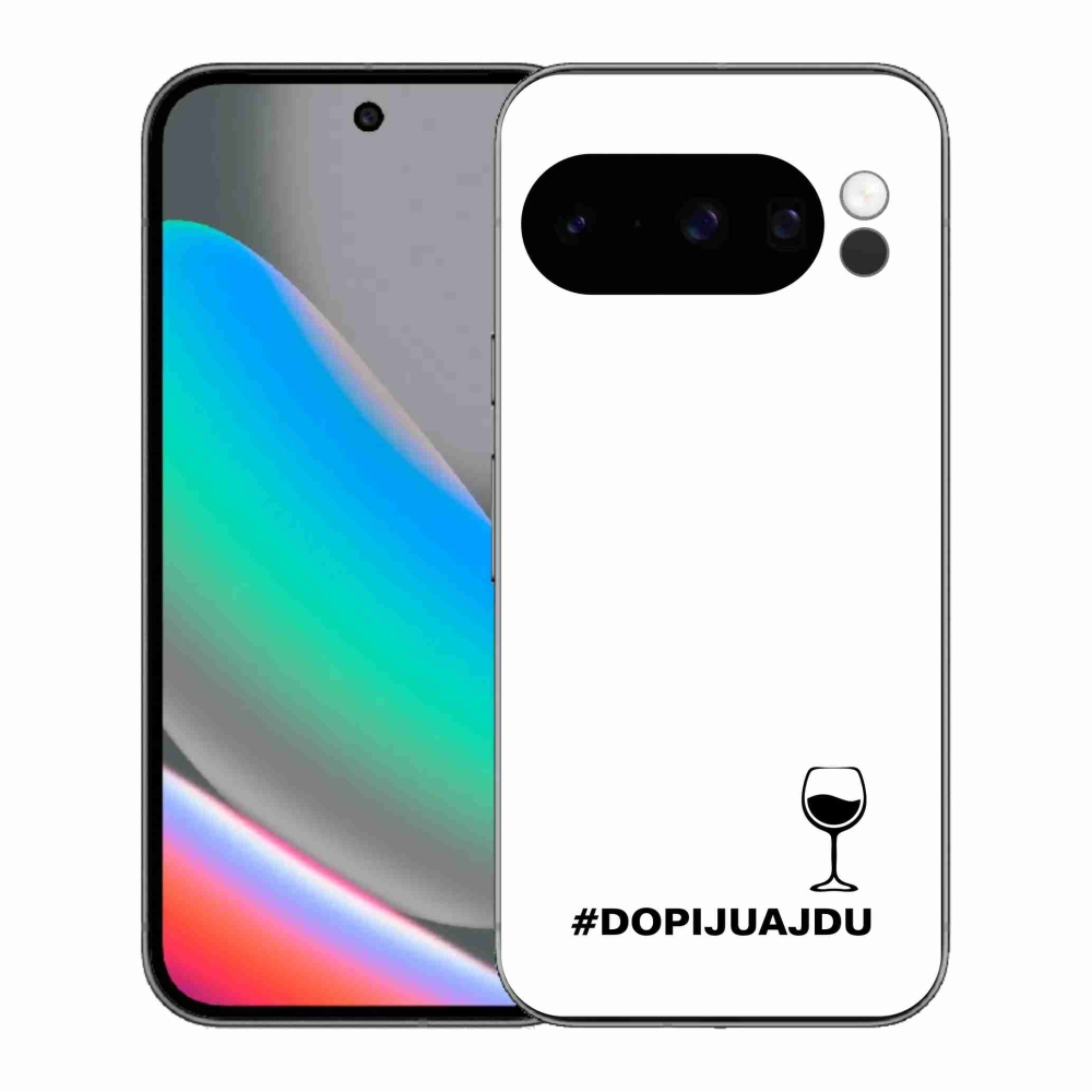 Gelový kryt mmCase na Google Pixel 10 Pro - vinný motiv bílé pozadí