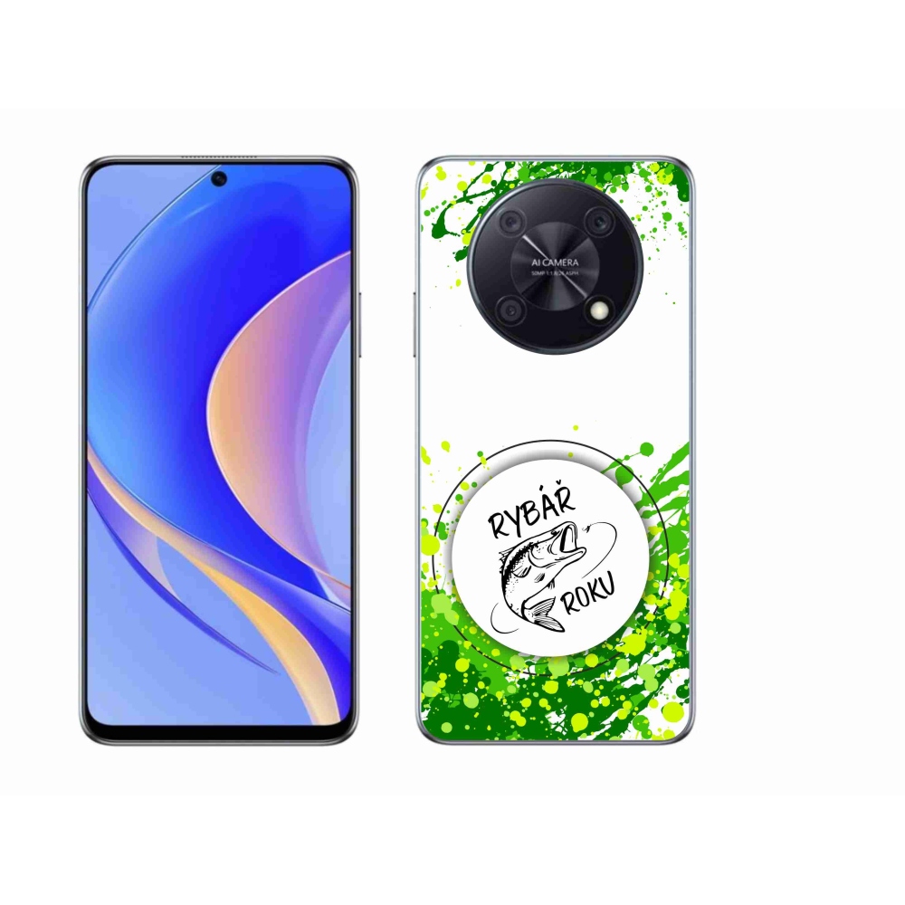 Gelový kryt mmCase na Huawei Nova Y90 - rybář roku bílé pozadí