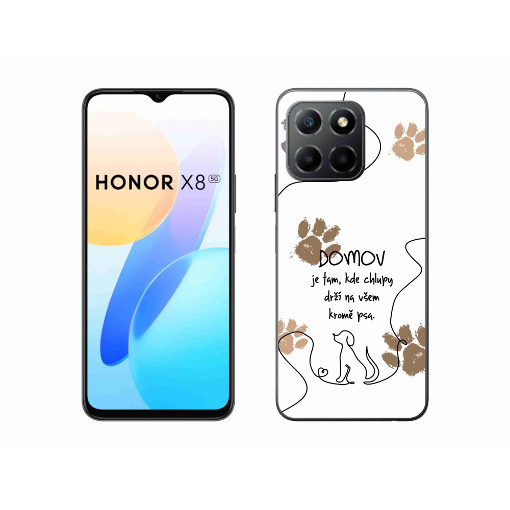 Gelový kryt mmCase na Honor X8 5G/Honor 70 Lite 5G - psí motiv bílé pozadí