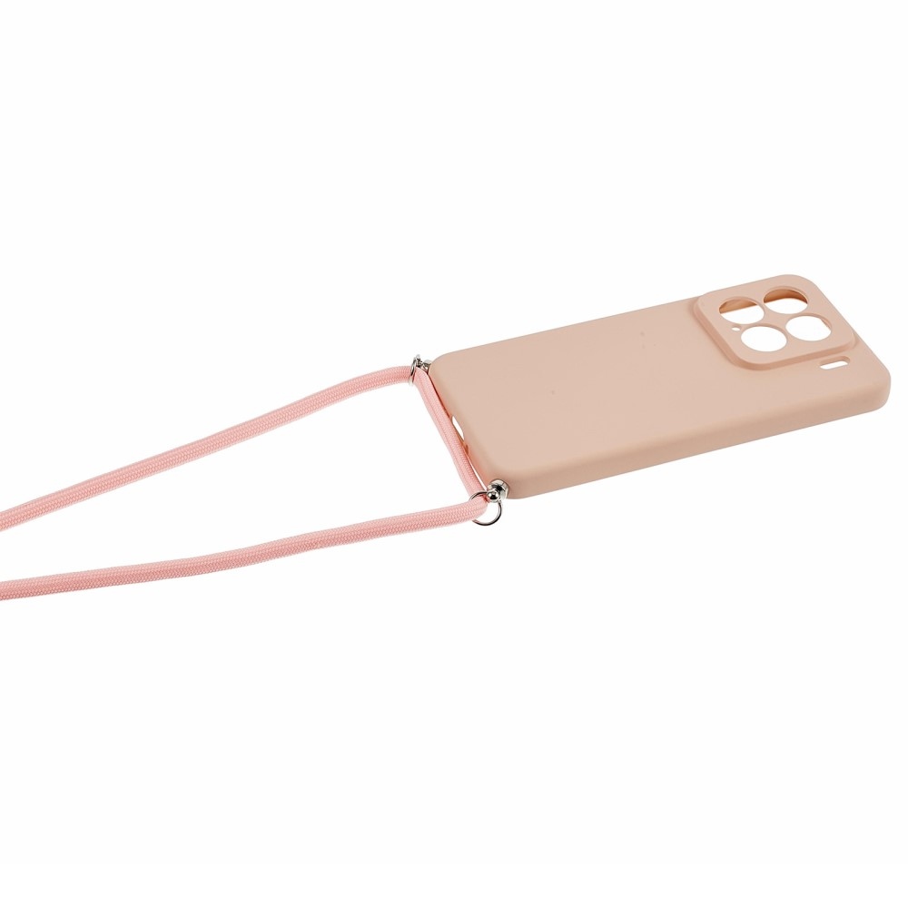 Lining gelový obal se šňůrkou na Xiaomi 15 - růžový