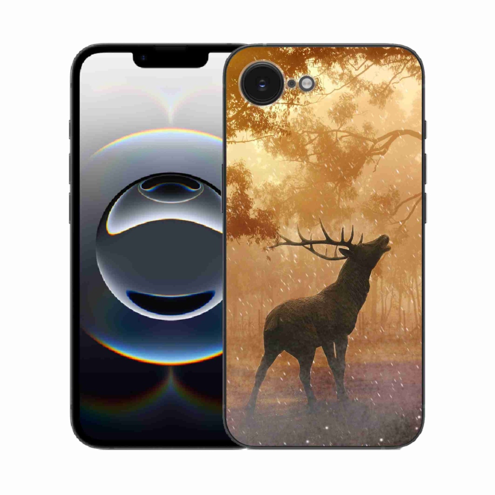 Gelový kryt mmCase na iPhone 16e - jelen v říji