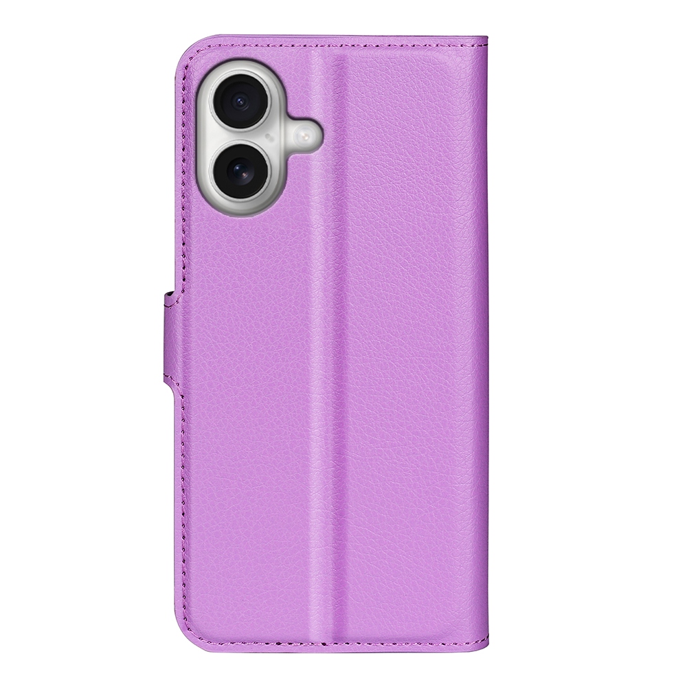 Litchi knížkové pouzdro na iPhone 17 - fialové