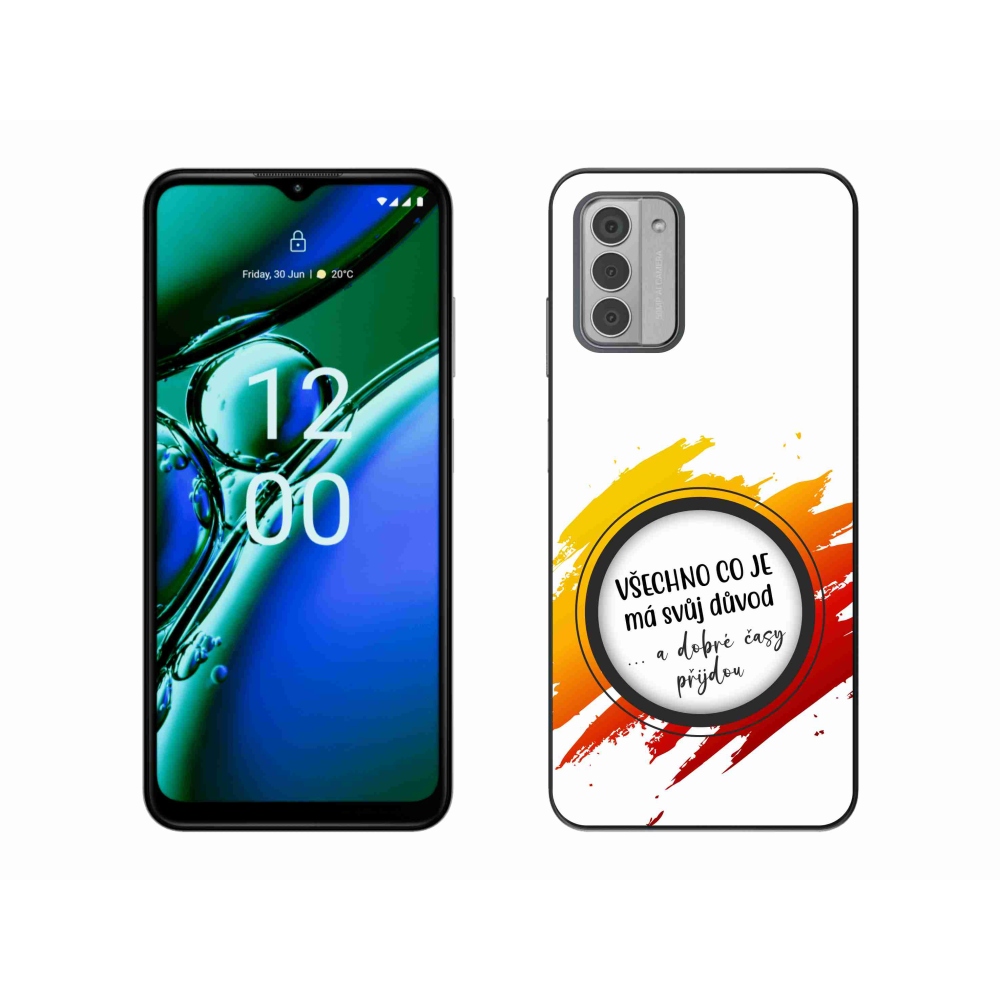 Gelový kryt mmCase na Nokia G42 - citát 3 bílé pozadí
