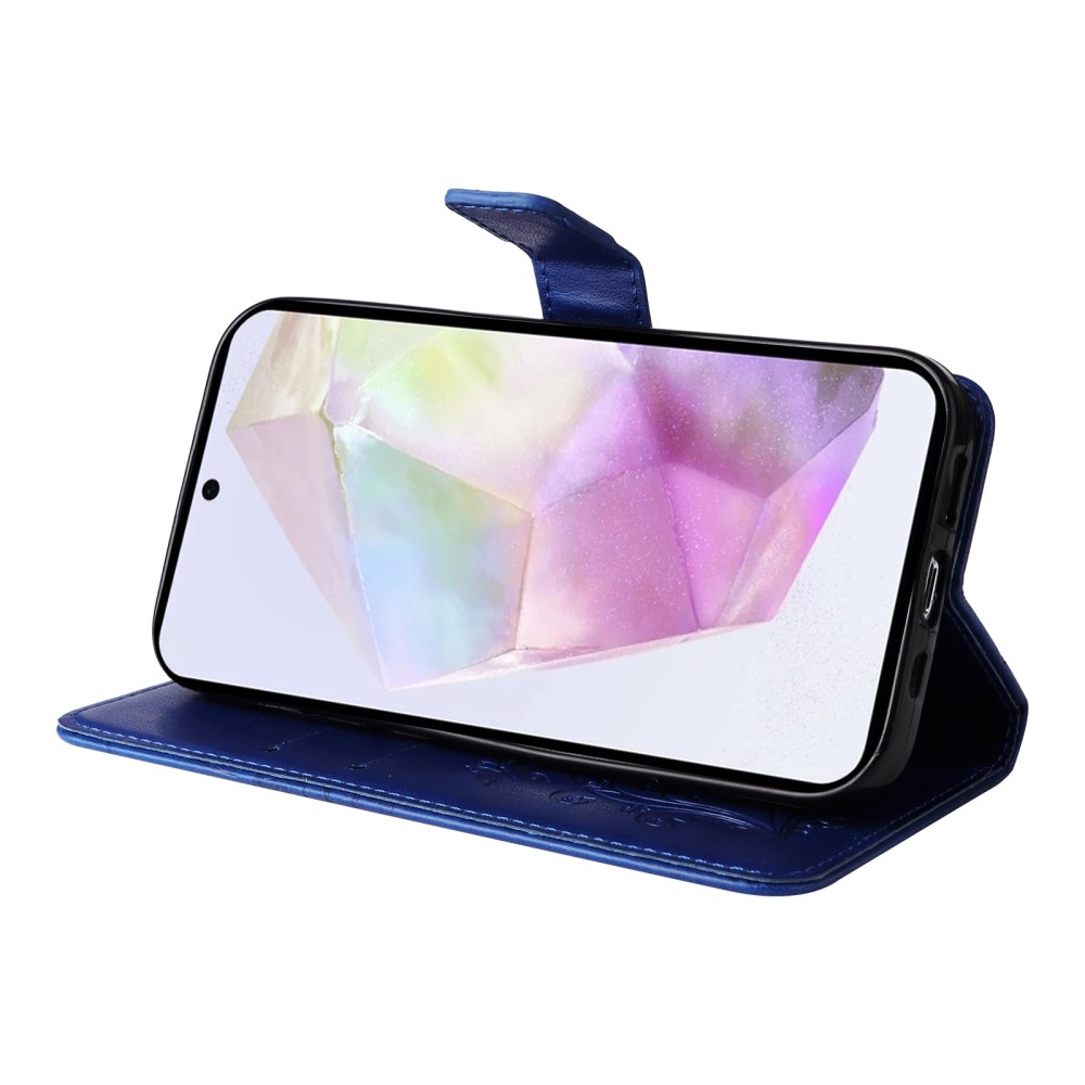 Big Butterfly knížkové pouzdro na Samsung Galaxy A36 5G - modré
